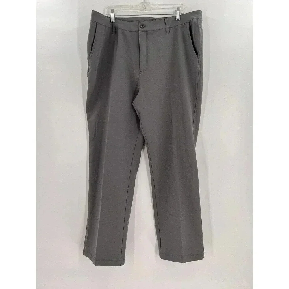 Chase54 Dress Pants Men's Size 38X30 GRAY Slash Pocket Flat Front Casual NEW TAG